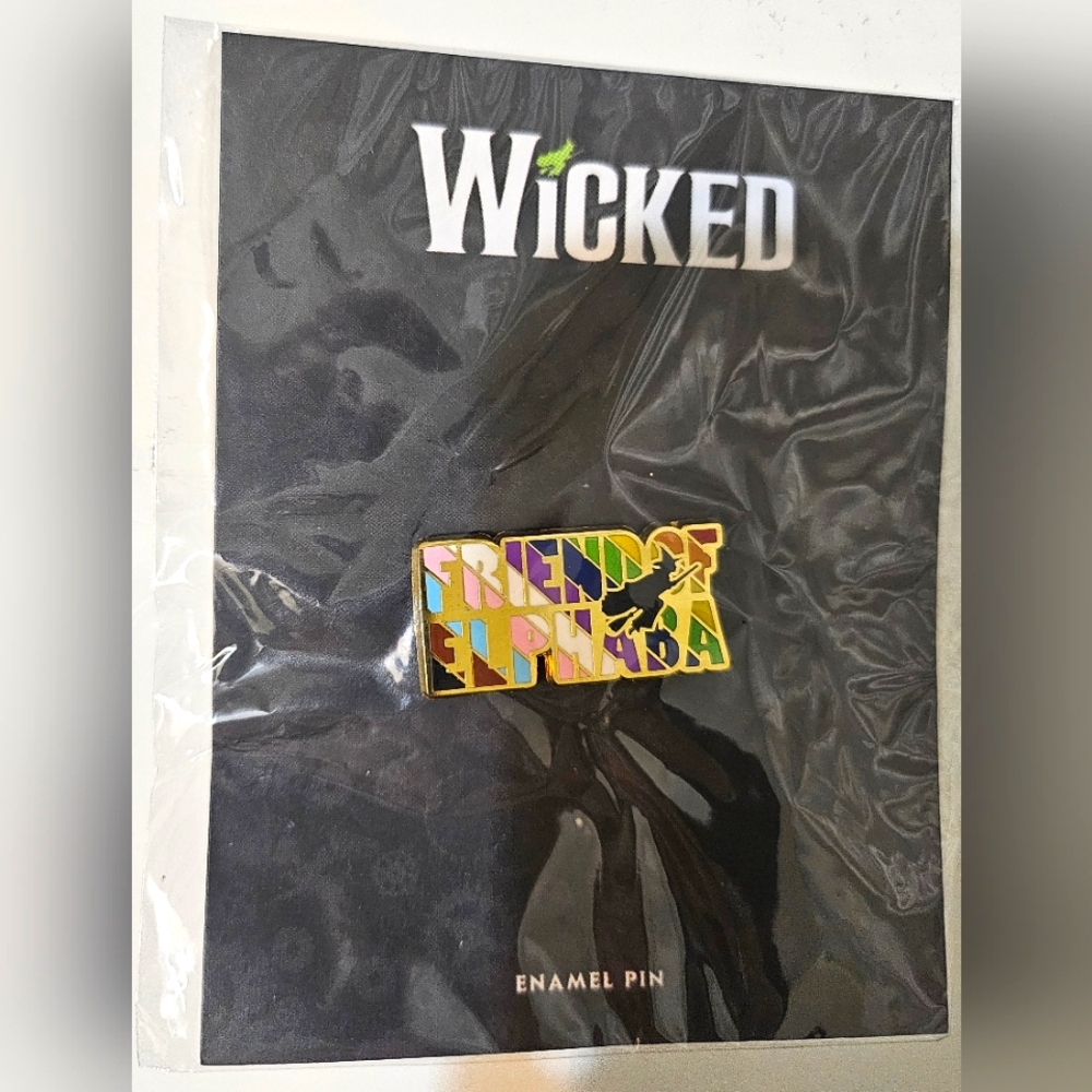 Wicked Broadway Musical "Friend Of Elphaba" Enamel Pin.